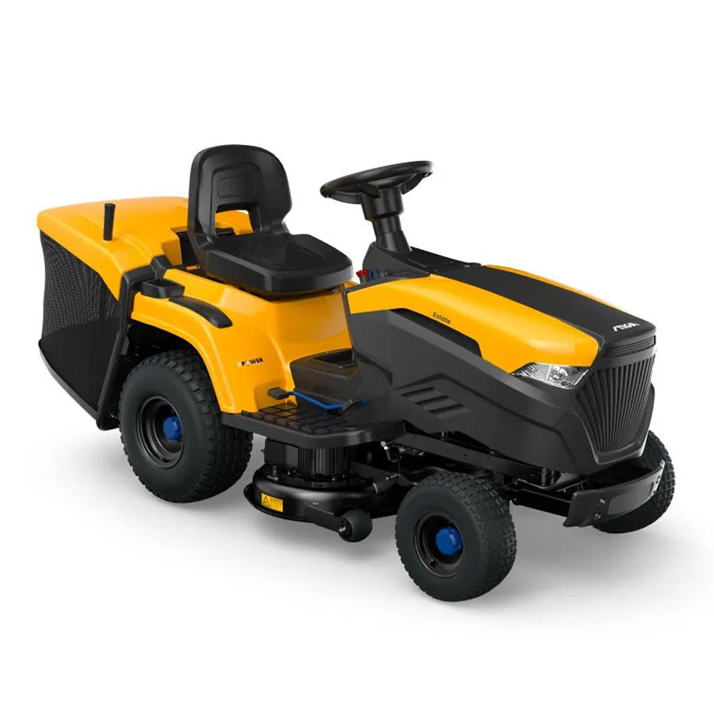 akku rasentraktor stiga estate 584e fangkorb leistung 48v/40ah