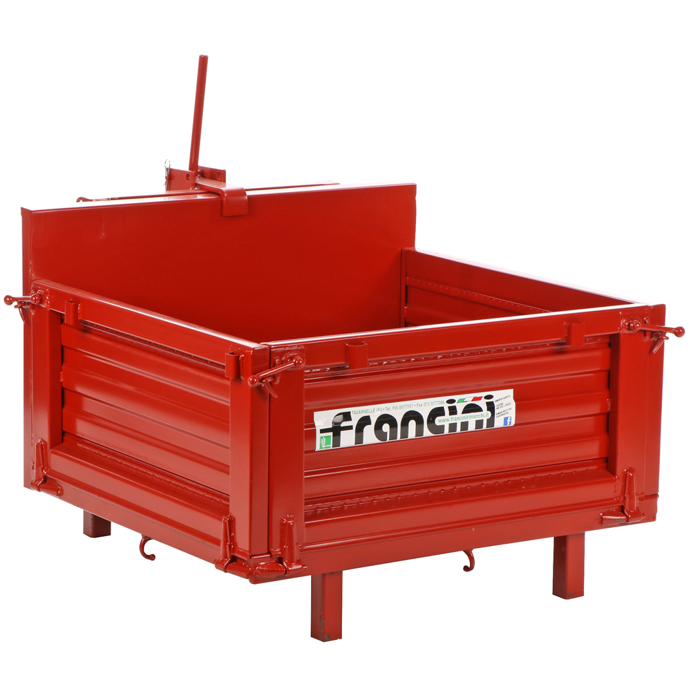 francini p 100 heckcontainer für traktor kippbar 3 öffenbare heckklappen