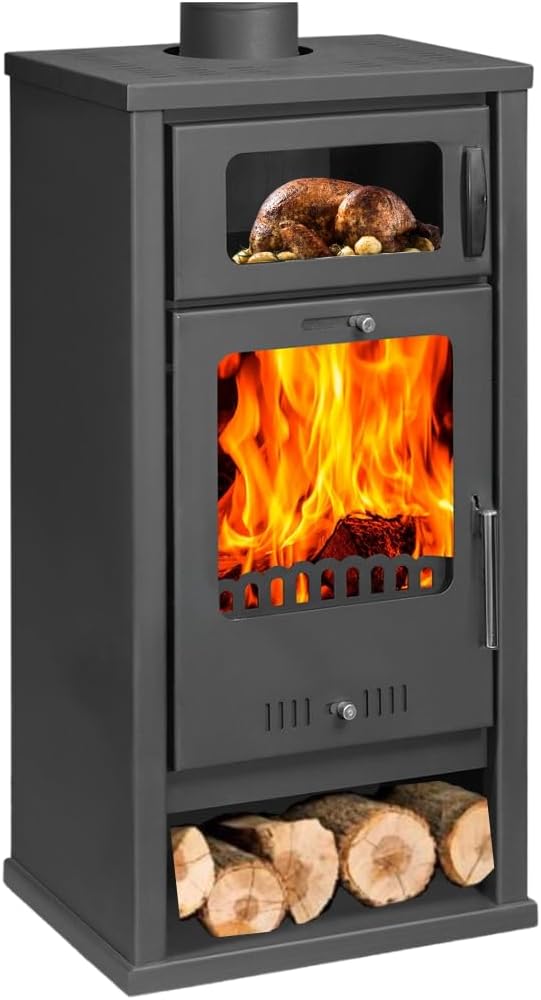 Kaminofen Holzofen mit Backofen BALKAN ENERGY Troy 7.8kW