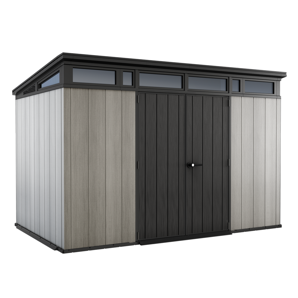 keter artisan grau gartenhaus mit doppeltüren 342x218x226 cm