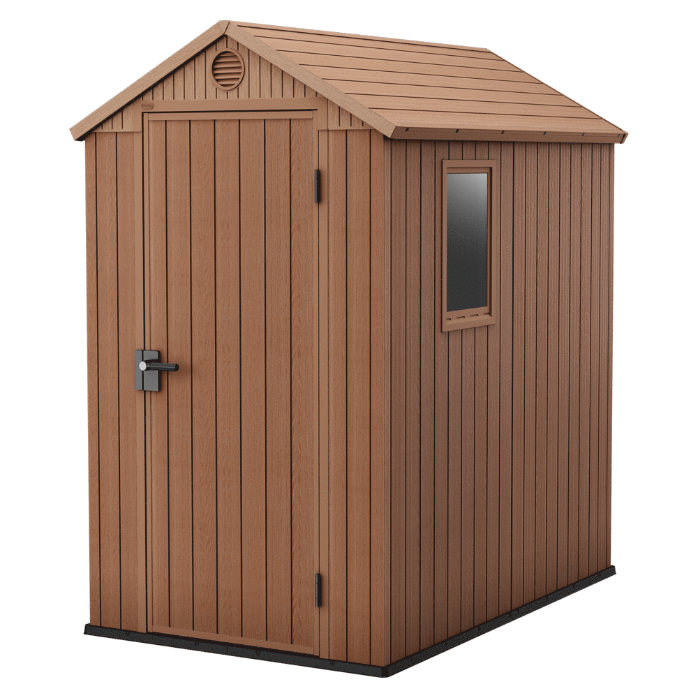 keter darwin braun gartenhaus schuppen mit seitenfenster 125.8x184.5x205.1 cm