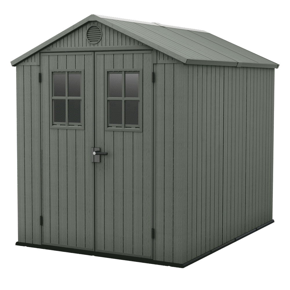 keter darwin grün gartenhaus mit frontfenstern 190x244x221 cm