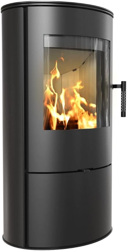 KRATKI Kaminofen aus stahl ROLLO bereit Satz Ø 150 7 kW mit Raumluftunabhängig